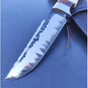 ФЛАМІНГО ніж ручної роботи майстра MV Knify, сталь Ді103-МП в обкладках 95х18, 64-65 HRC. Photo 2